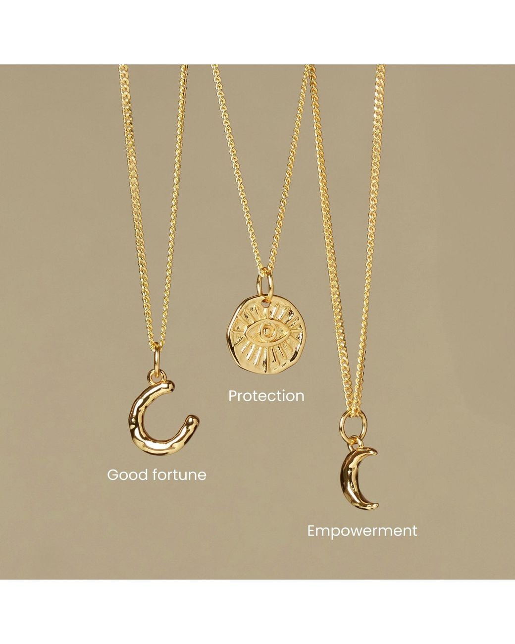 Muru Metallic Evil Eye Necklace