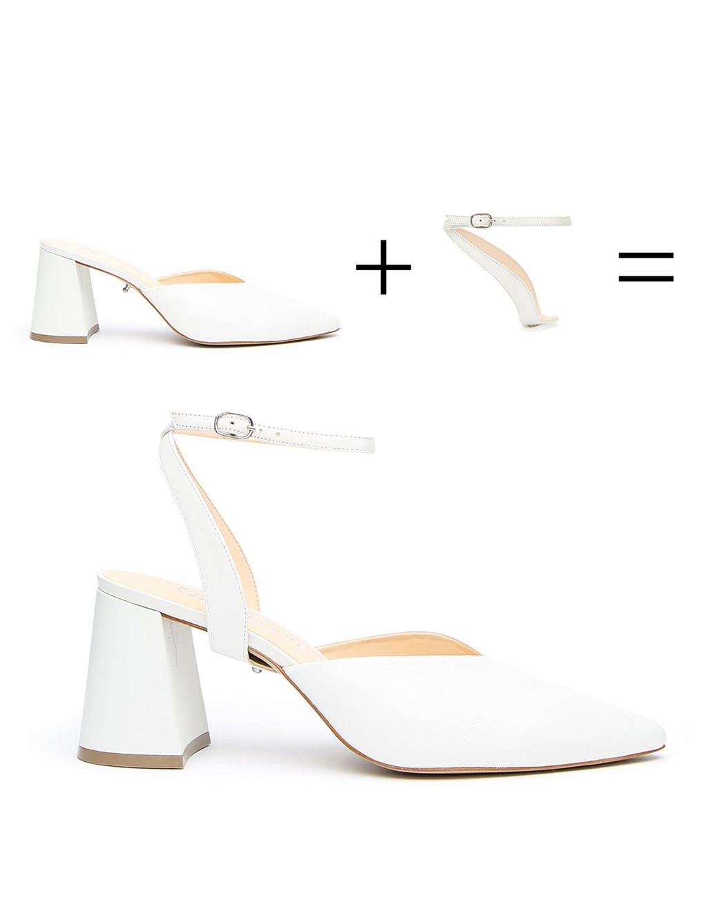 Alterre White V Mule + Marilyn Strap