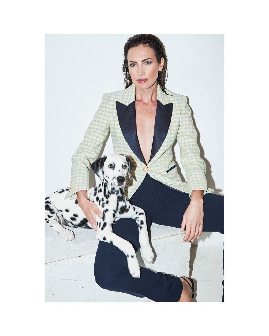 The Extreme Collection Green Gingham Check Blazer Fiona