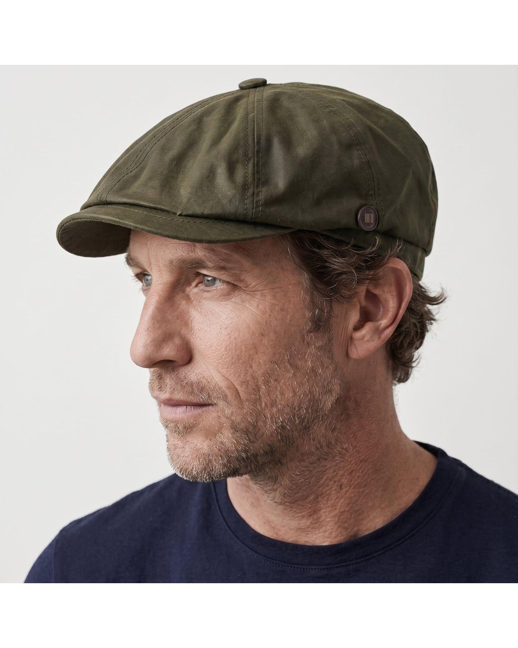 Dasmarca Hats Green Josh Italian Waterproof Newsboy Bakerboy Cap for men