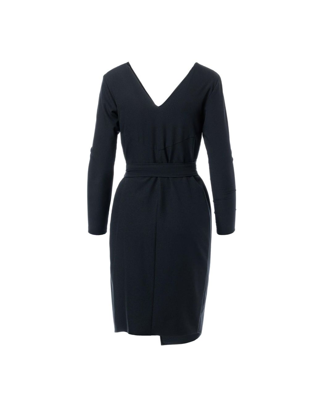 concept A trois Blue Wrap Long Sleeve Dress