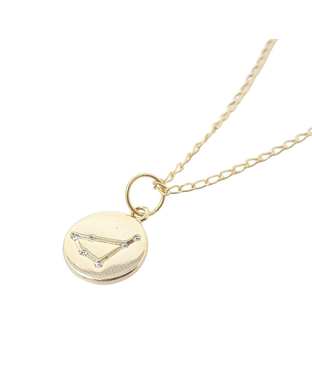 Sophelia Metallic Capricorn Plated Constellation Star Map Pendant Charm Necklace