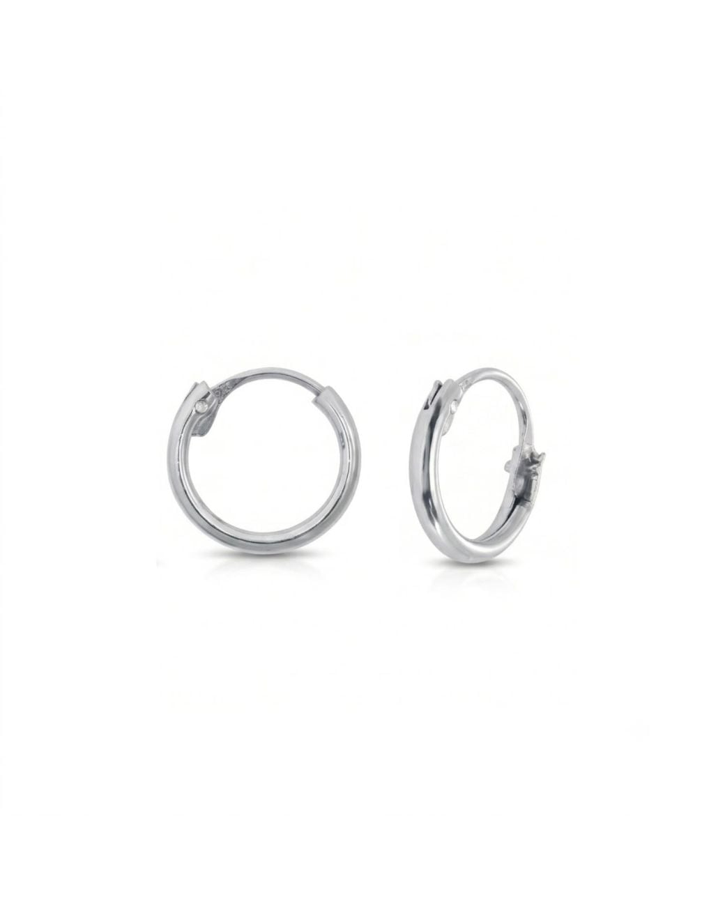 Spero London Metallic Sterling Essential Hoop Earrings