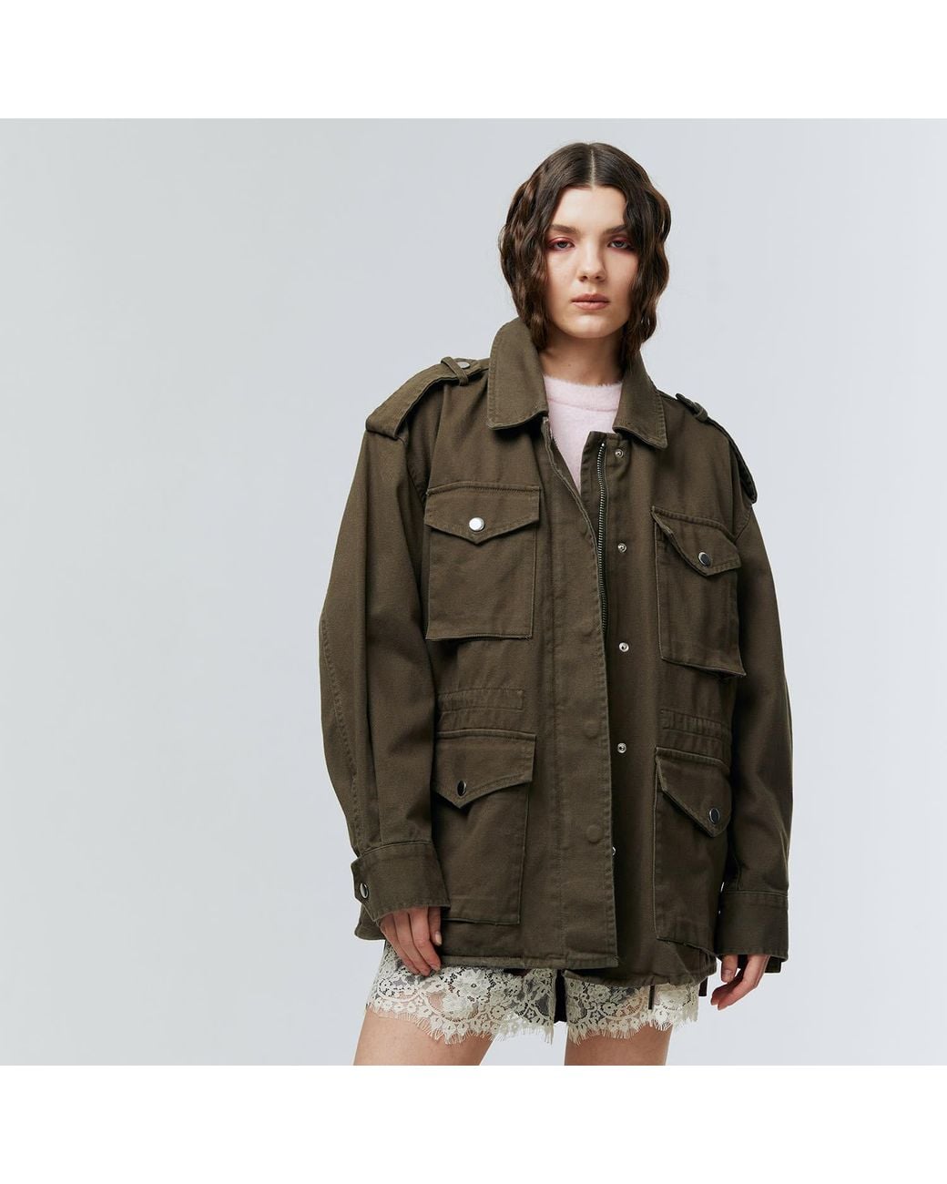 Ats the Label Green Leonna Utility Pocket Jacket