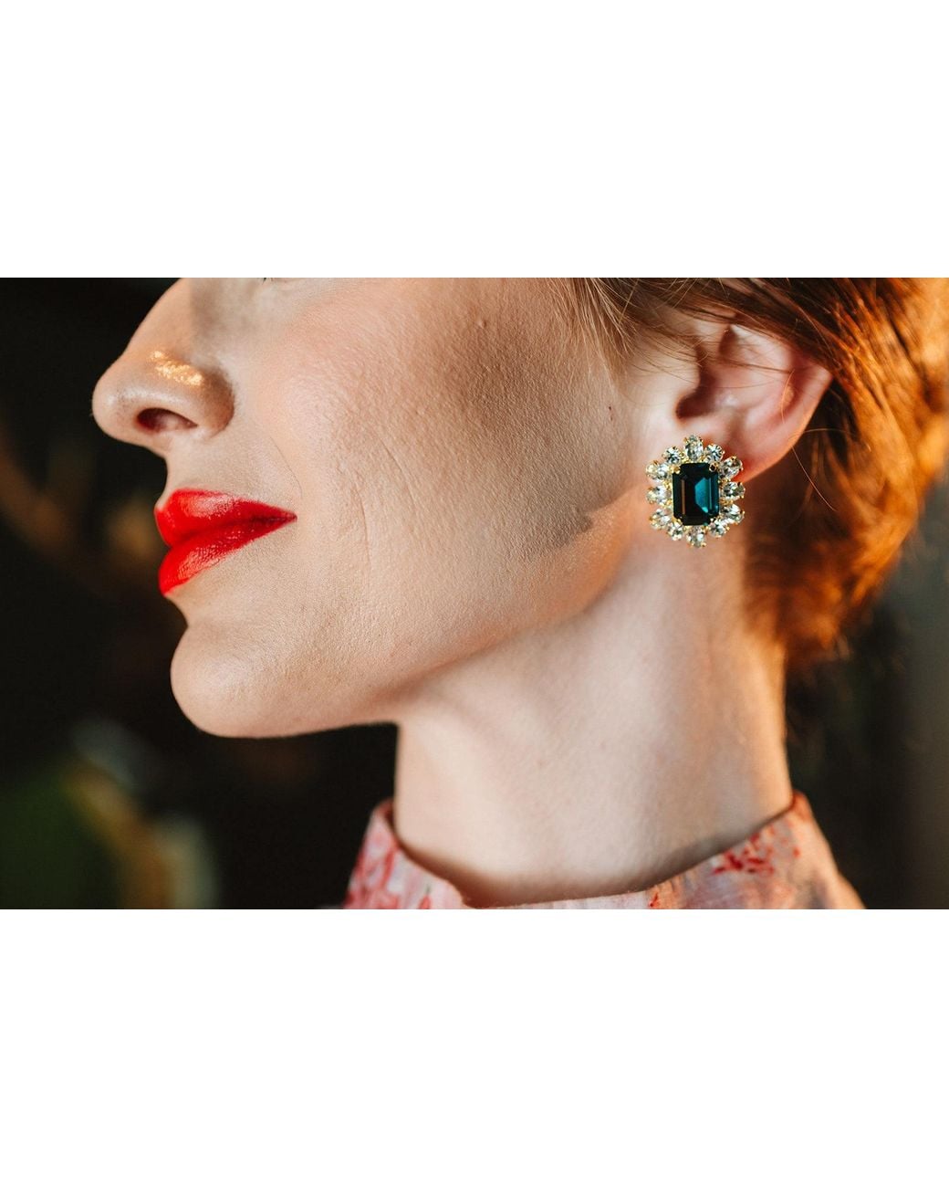 The Pink Reef Blue Europe Crystal Stud