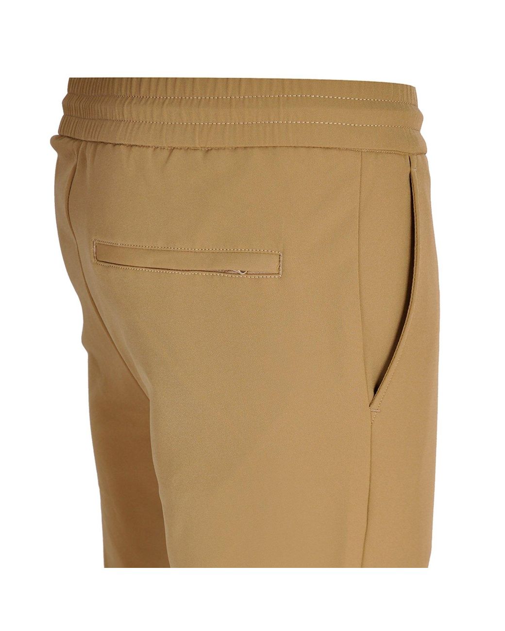 DAVID WEJ Brown Plain Drawstring Trouser – for men