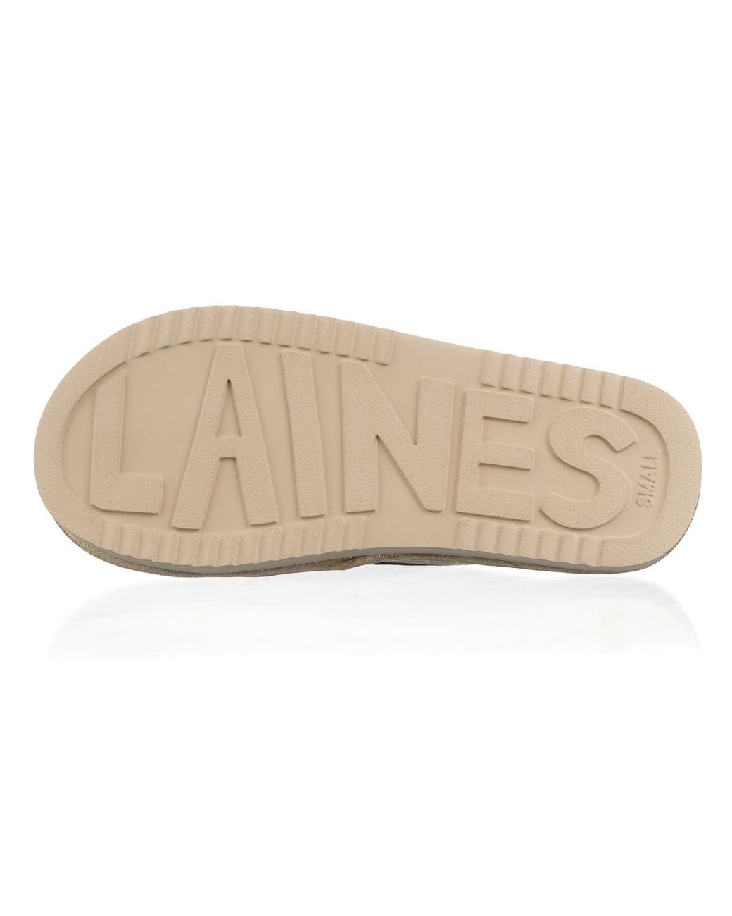 Laines London Pink Neutrals Flatform Stripe Closed Toe Slippers