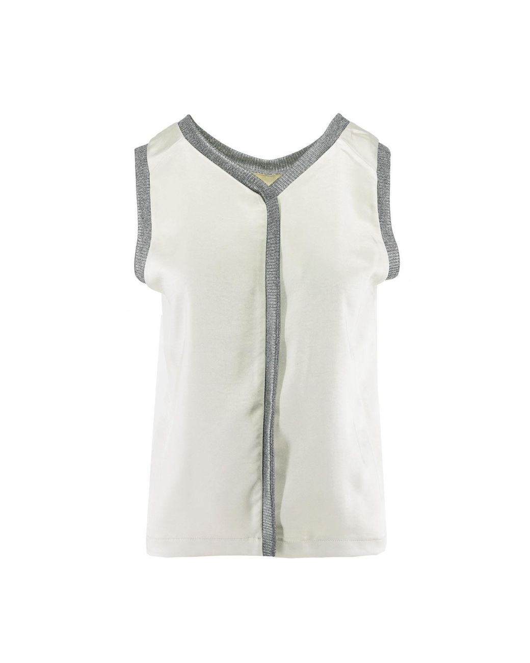 Silvia Serban Gray Reversible Satin Top