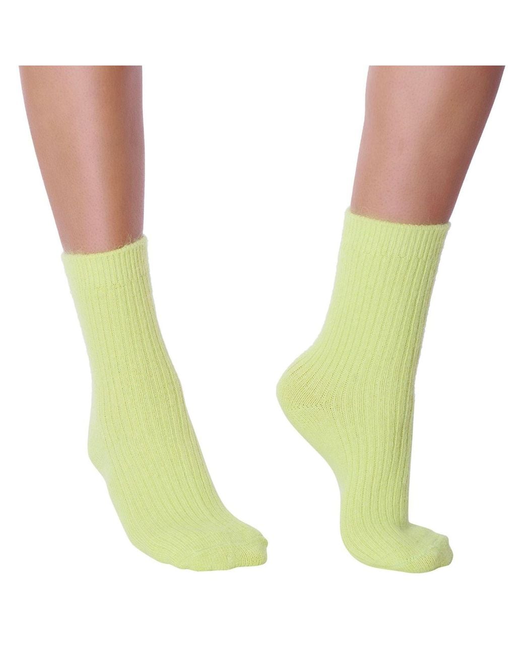 HIGH HEEL JUNGLE by KATHRYN EISMAN Green Cashmere Socks