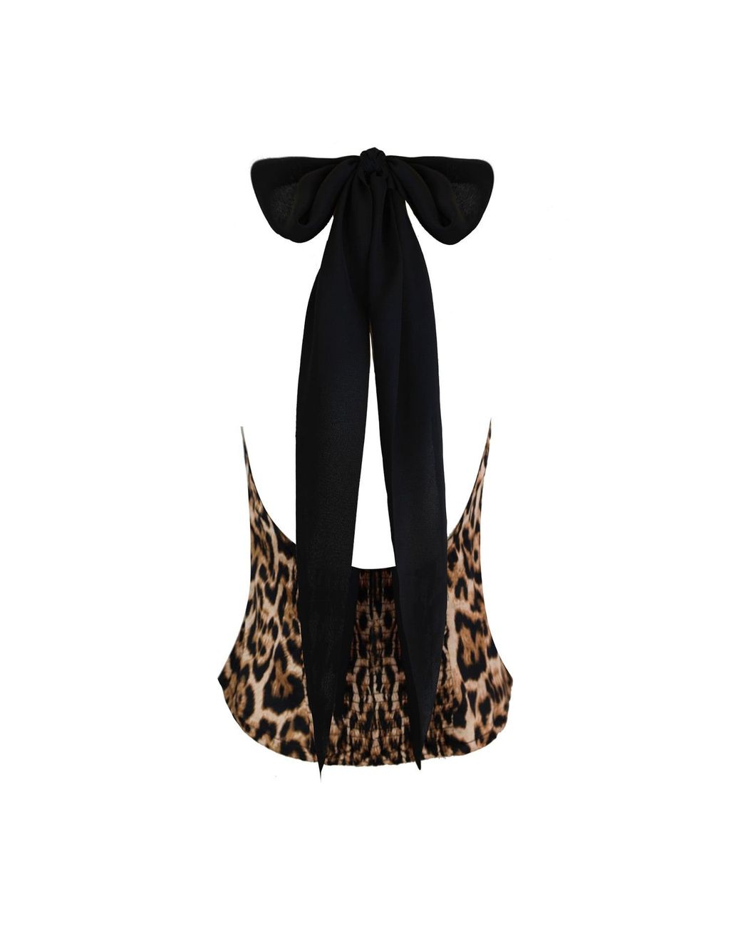 Ak Royalty Resortwear Black Capri Top Leopard
