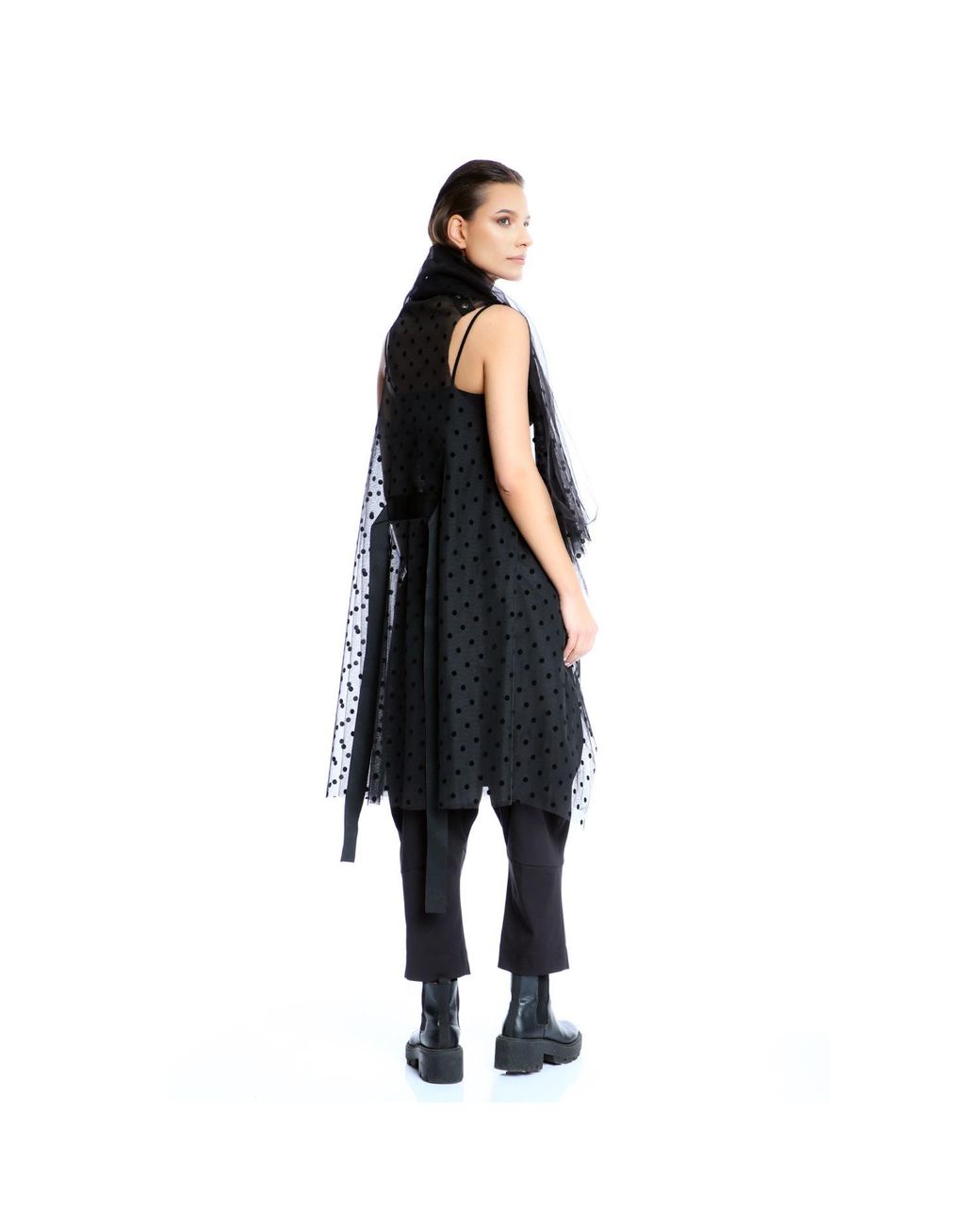 Silvia Serban Black Tulle Vest