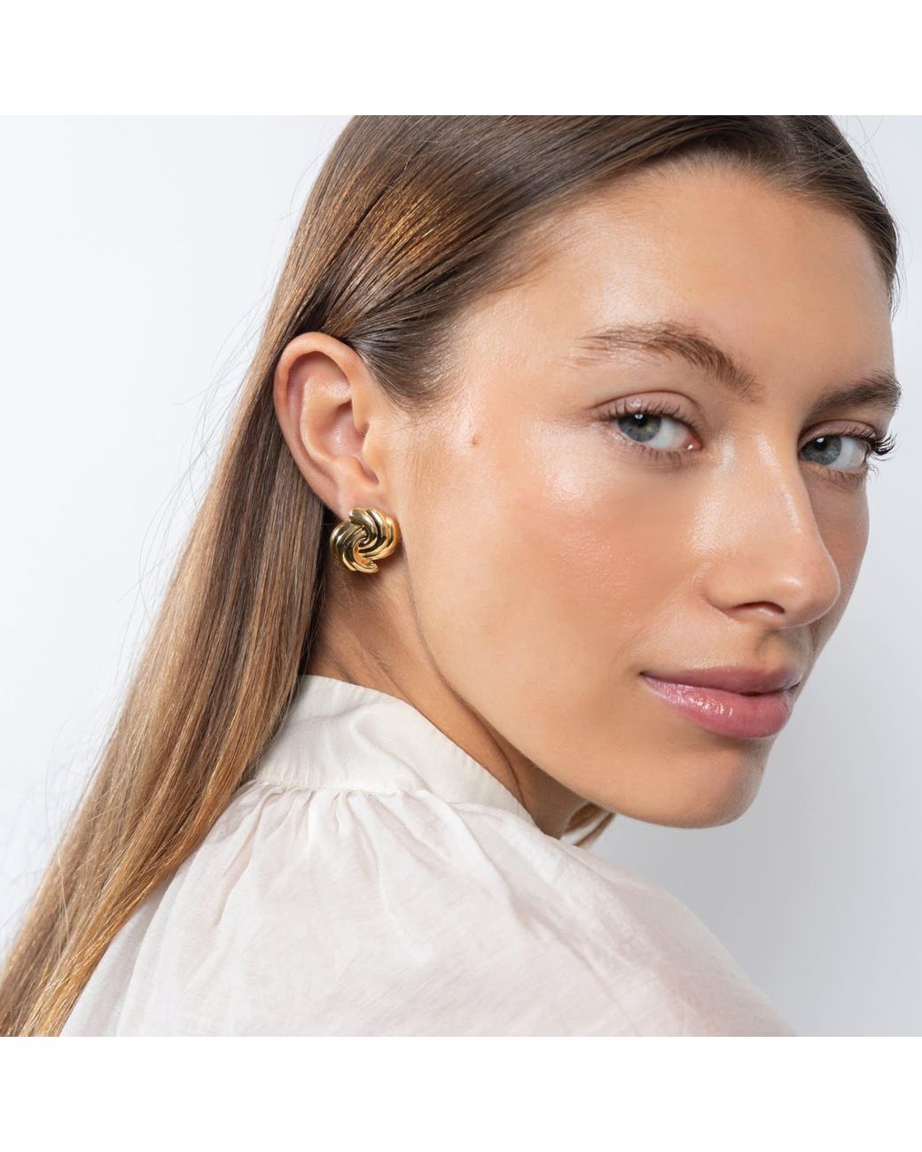 LOTT.gioielli Metallic Classic Earrings Double Wave