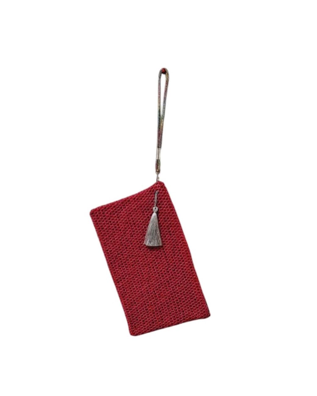 Springmoonatelier Red Handmade Clutch Bag – Elegant And Chic