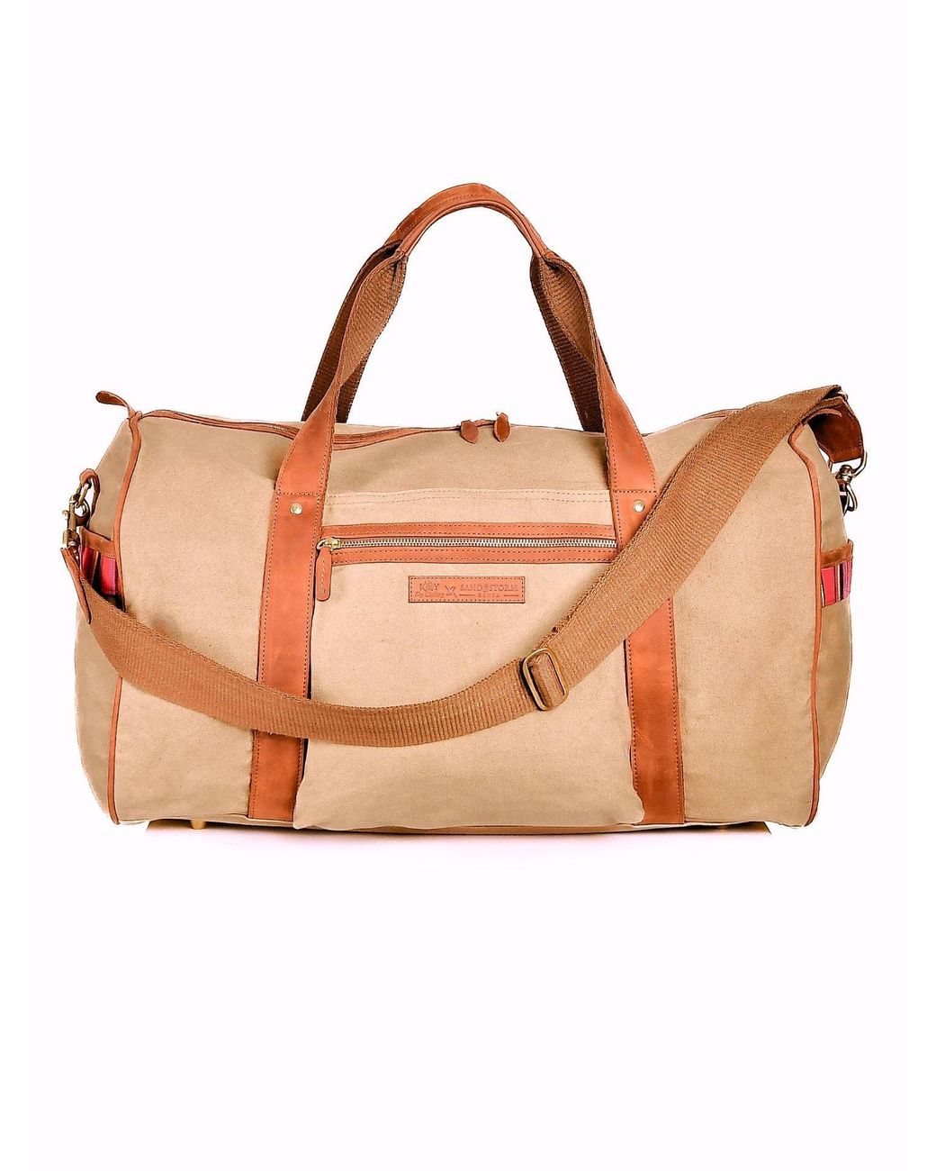 Koy Clothing Pink Neutrals Canvas Explorer Duffle Bag for men
