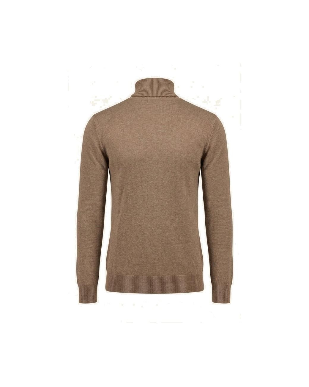 Ron Tomson Brown Neutrals Roll Neck Knit Sweater for men