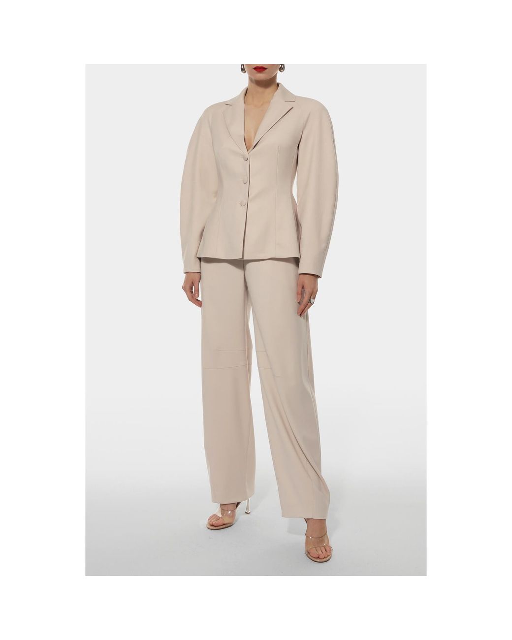 AGGI by HALEWSKI Natural Neutrals Rovena Sheer Dew Blazer