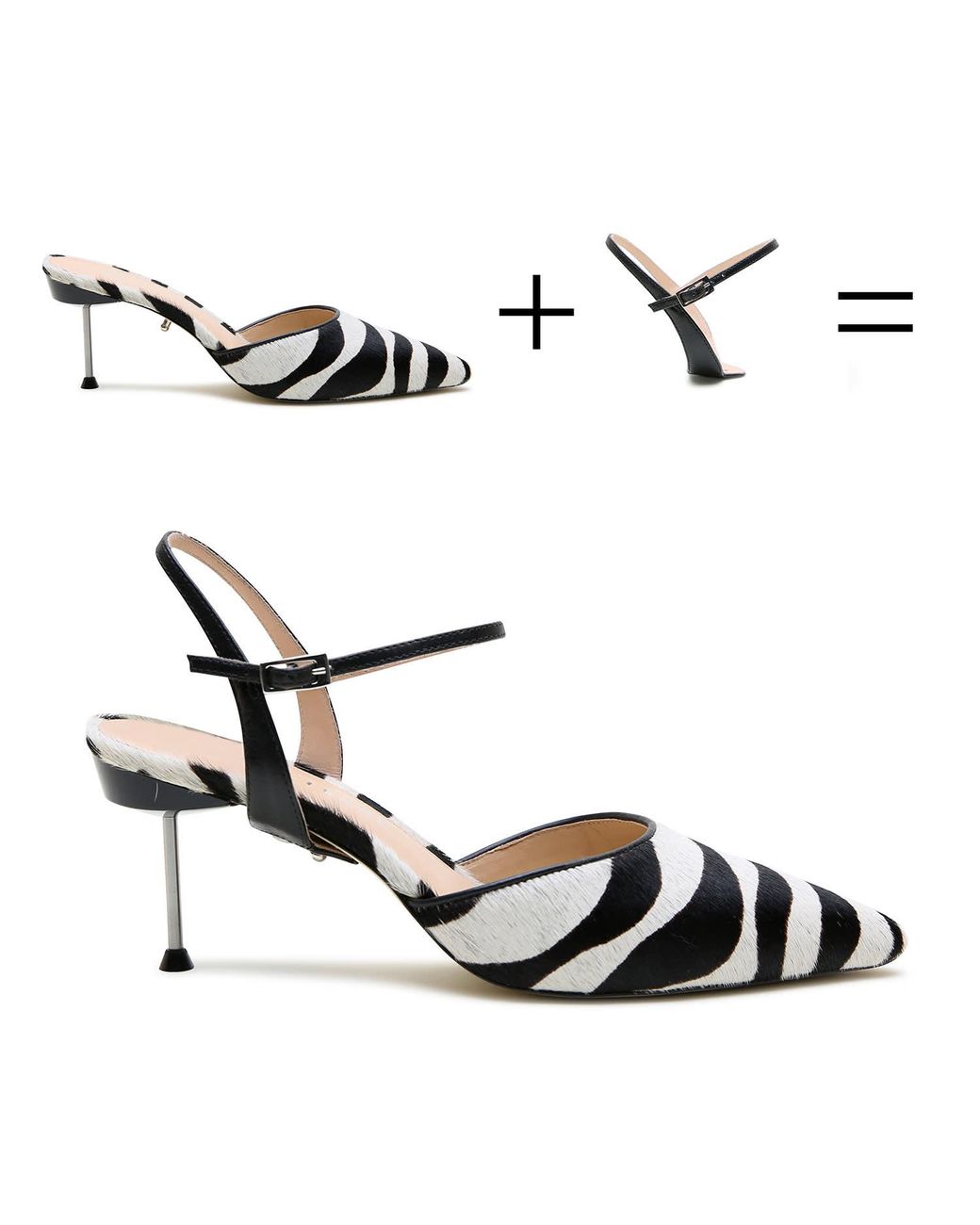 Alterre Metallic Zebra Amal Stiletto