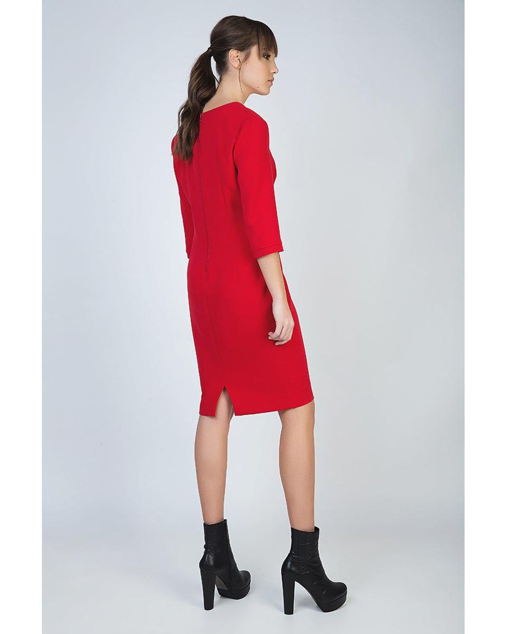 Conquista Red Panel Detail Dress