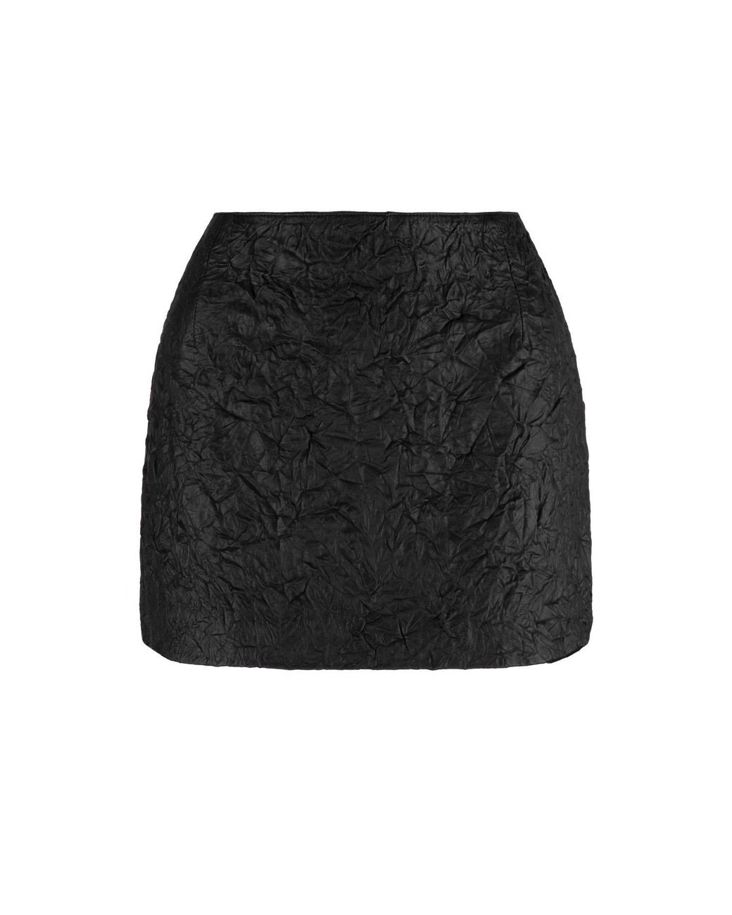 Rocky Rafaela Crinkle Leather Mini Skirt in Black | Lyst Canada