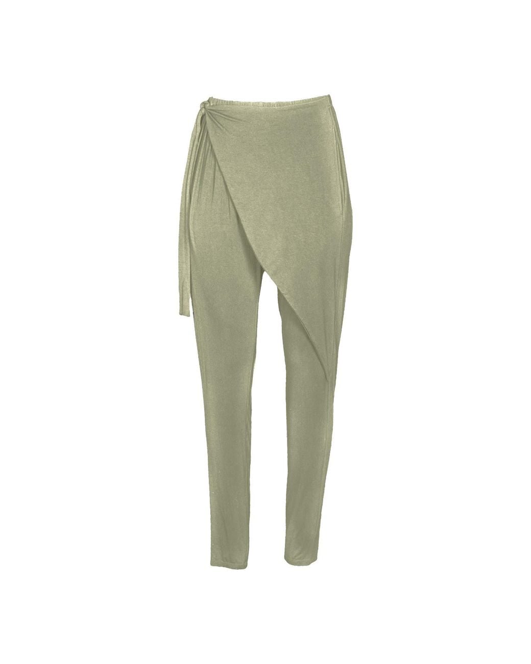 carlton jones Green Bamboo Wrap Pant