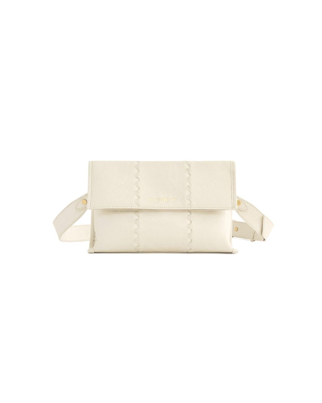 Orange Cube Natural Square Stitch Messenger Bag