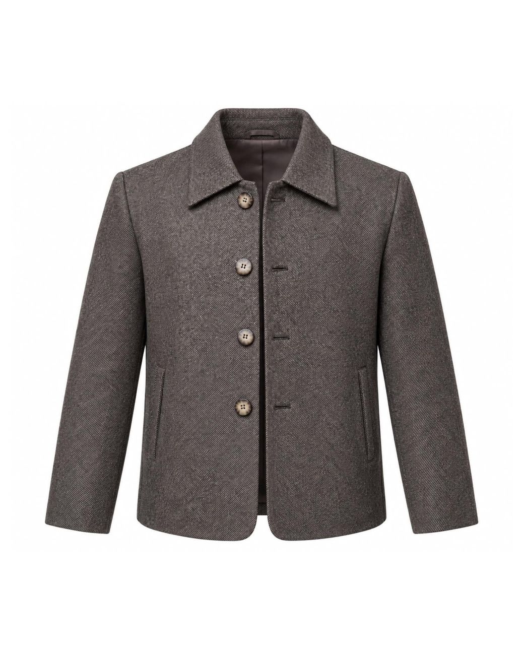Stovaria Gray Himalayan Yak Wool Handwoven Jacket