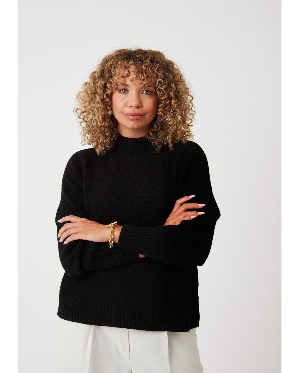 Loop Cashmere Black The Luxe Turtle Neck