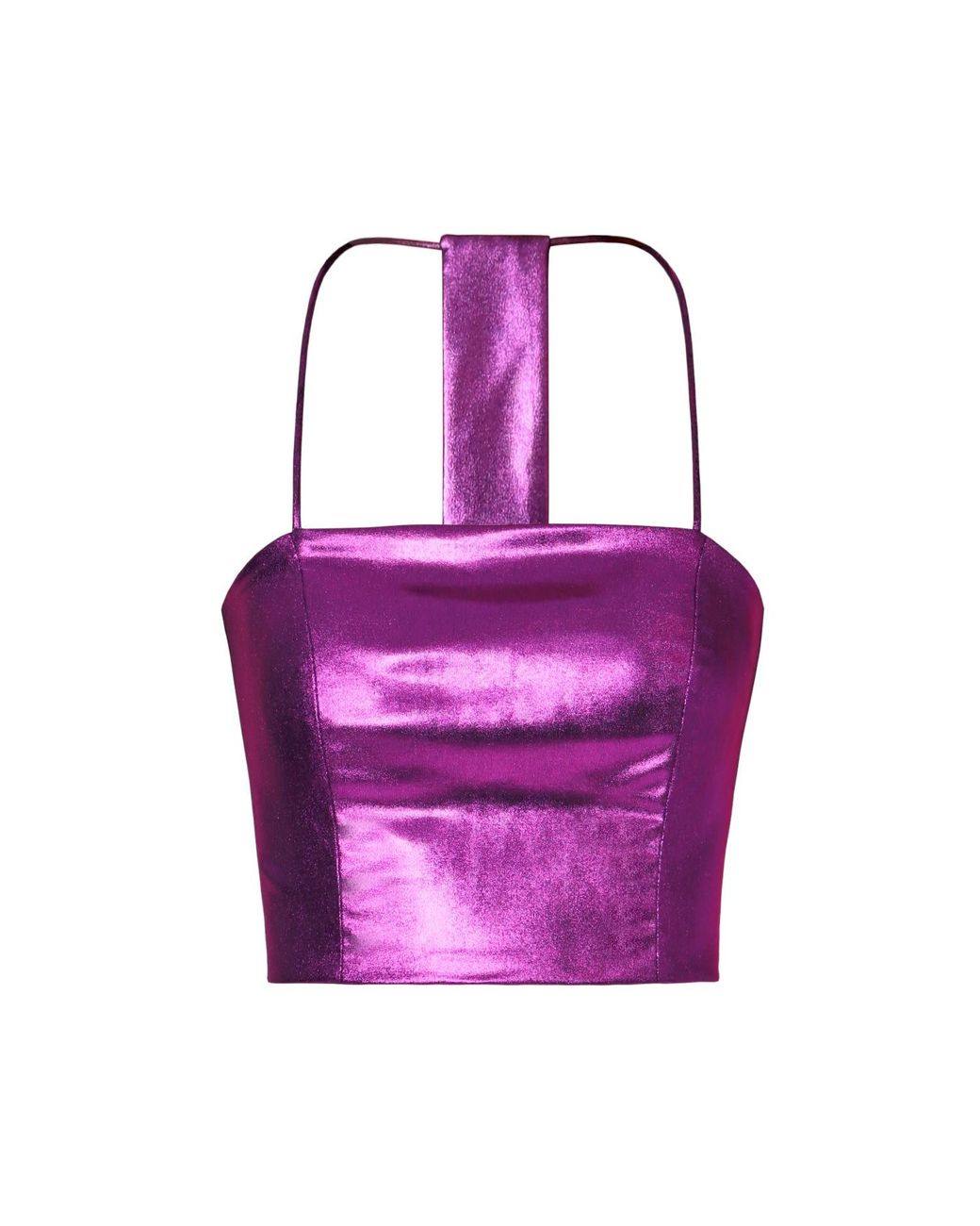 AGGI by HALEWSKI Purple Nelly Sparkling Grape Crop Top