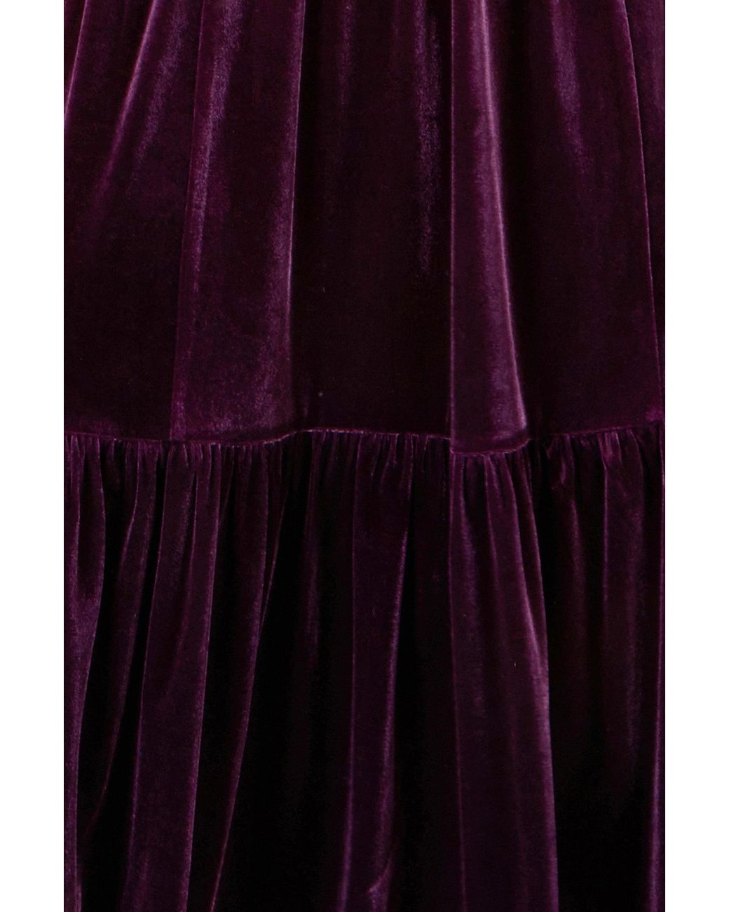 Yumi' Purple Velvet Midi Dress