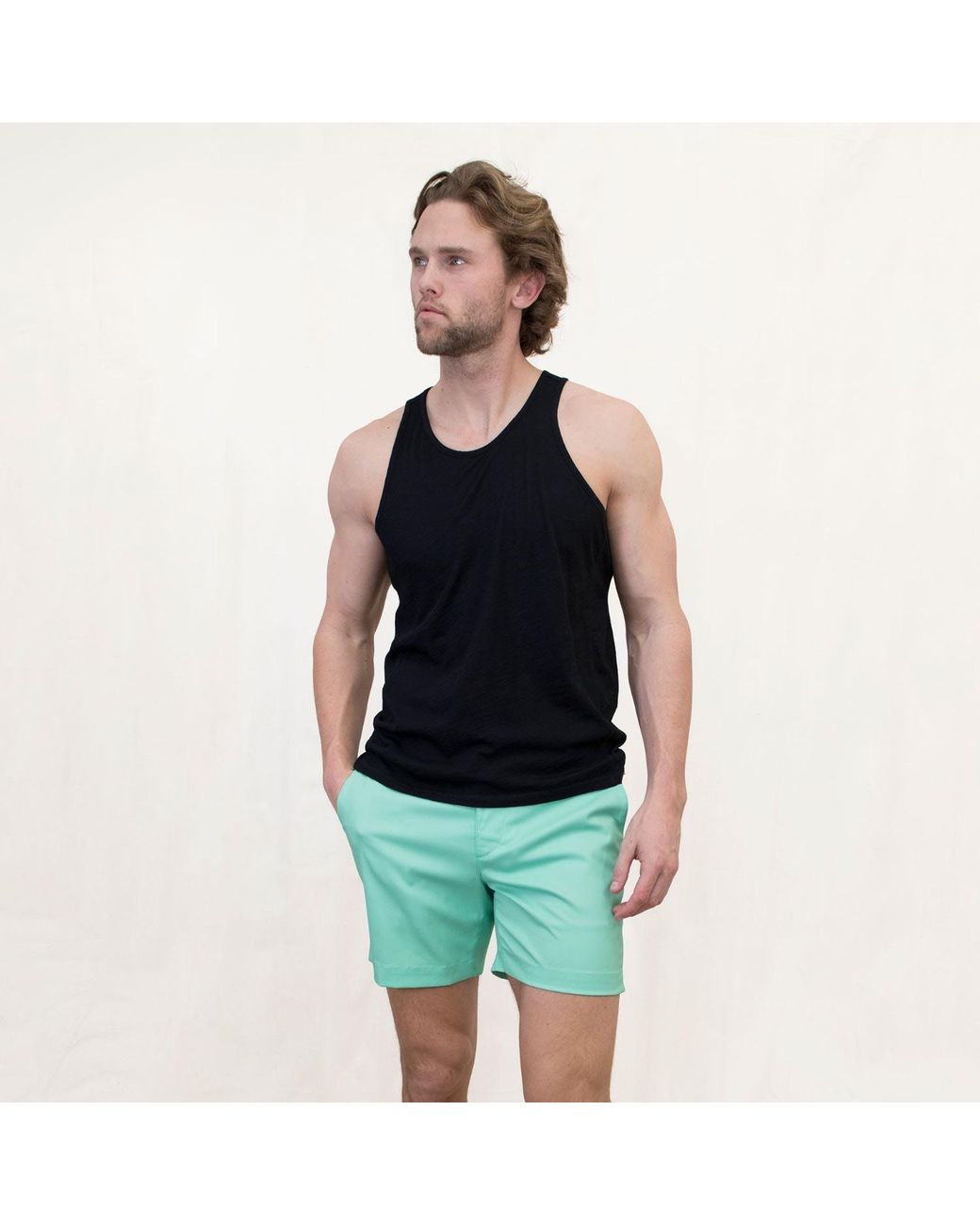 Lords of Harlech Green Pool Oxford Swim Short for men