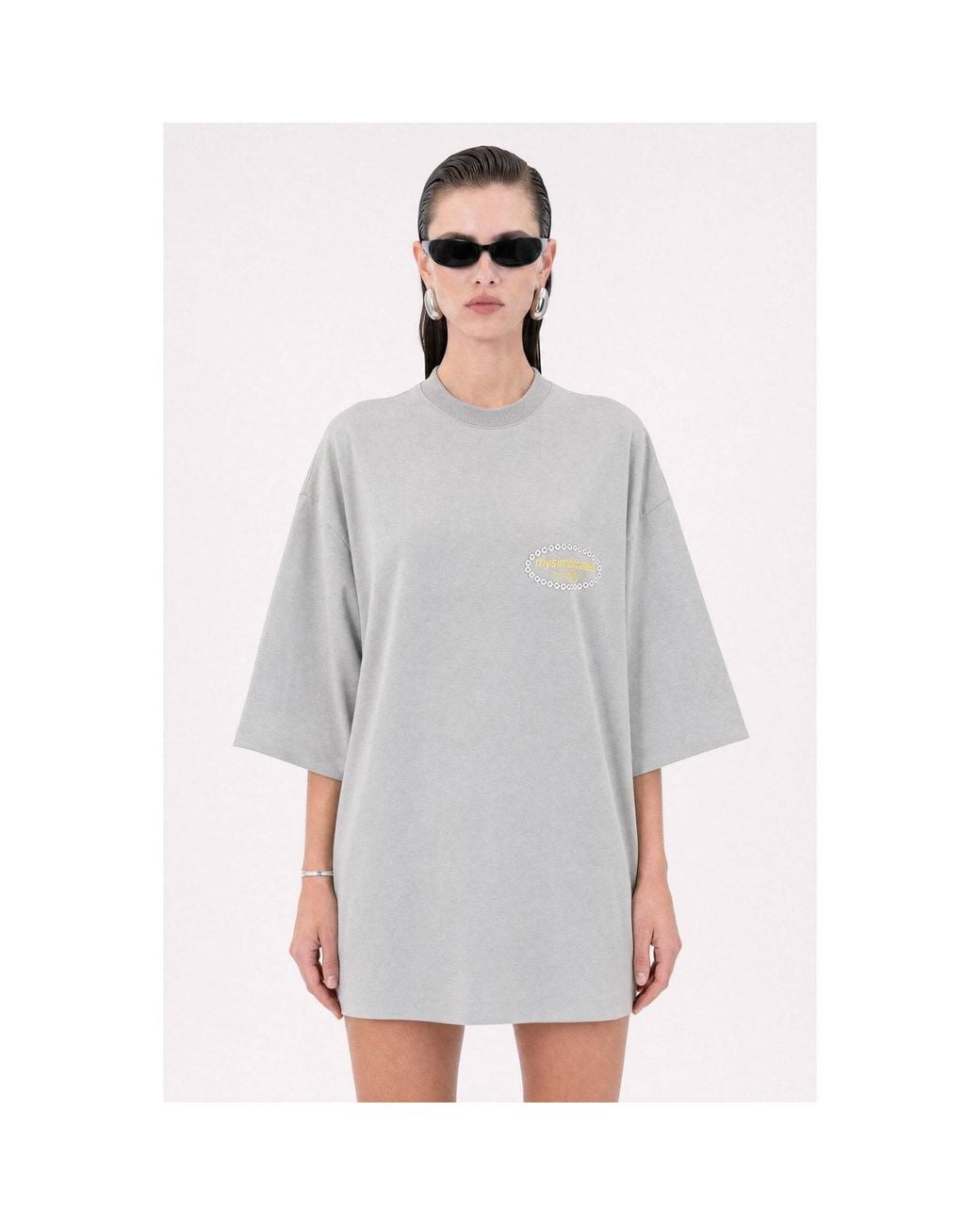mysimplicated Gray Reality Oversized T-Shirt W