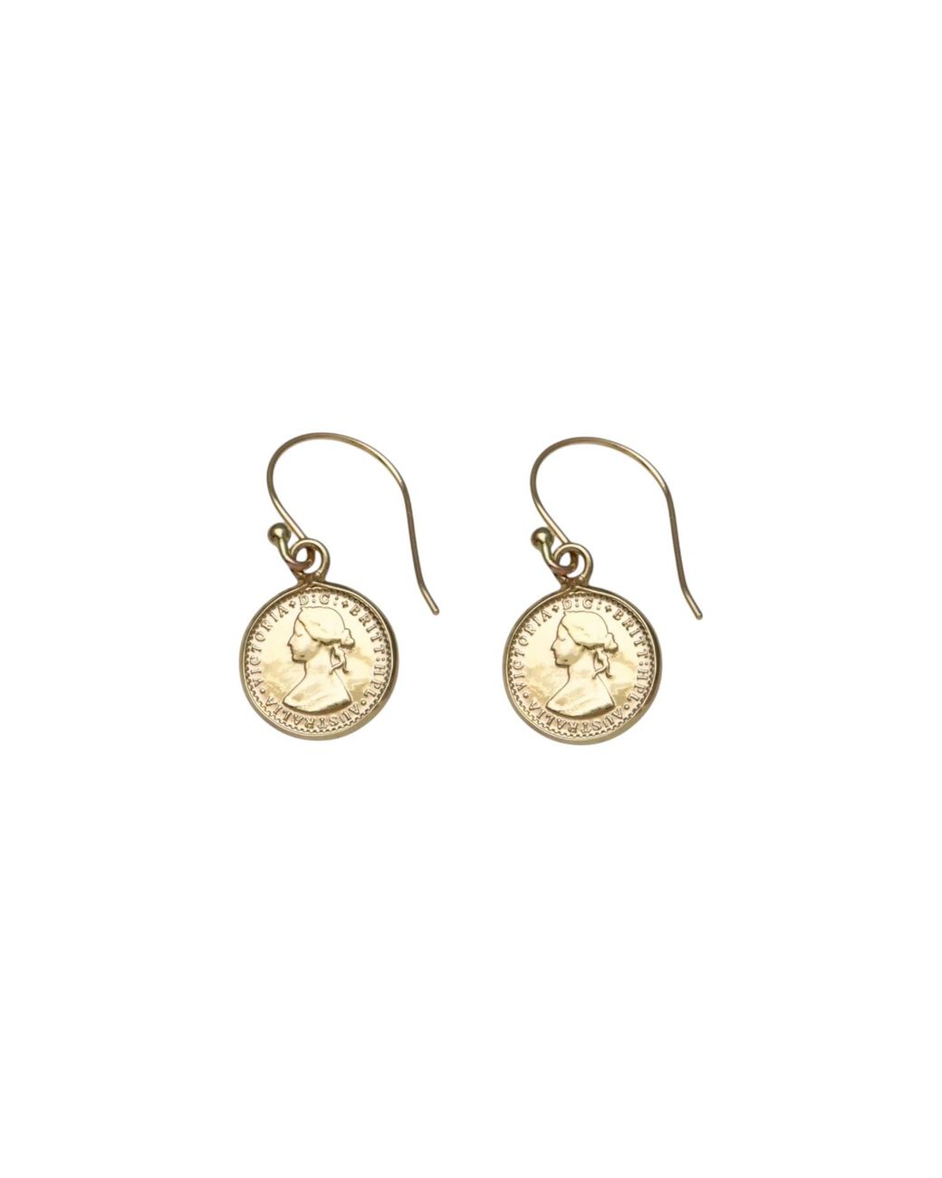 Von Treskow Metallic Mini Coin Hook Earrings