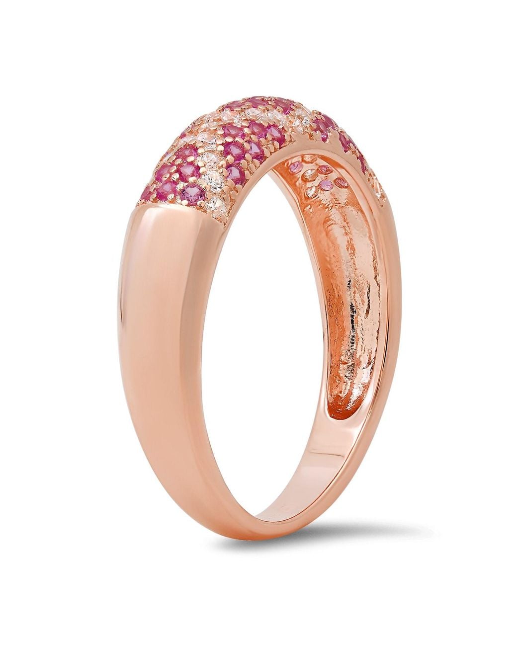 Kylie Harper Pink Pave Sapphire 'X' Band Ring