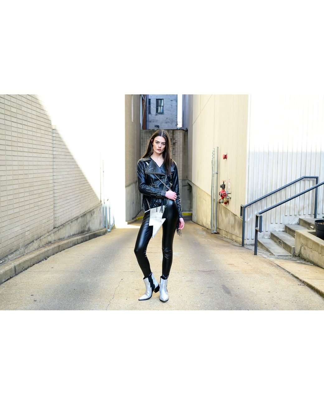 Any Old Iron Black Studded Starburst Leather Jacket