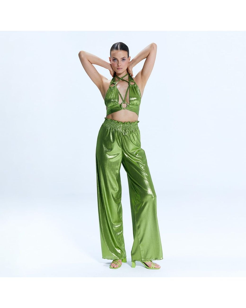 Nur Karaata Green Gigi Pant & Top Set