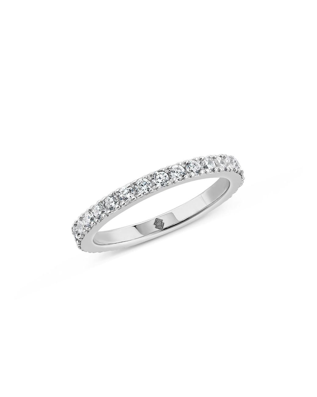 SALLY SKOUFIS White Complete Ring With Made Cz Diamond Stimulant