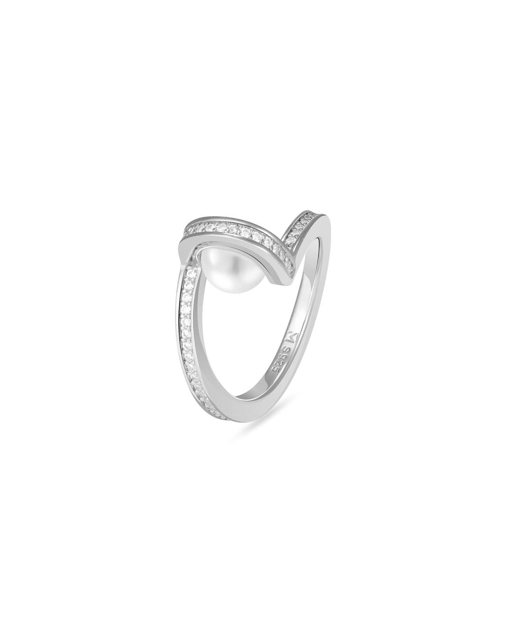 Meulien Metallic Pearl And Arc Ring