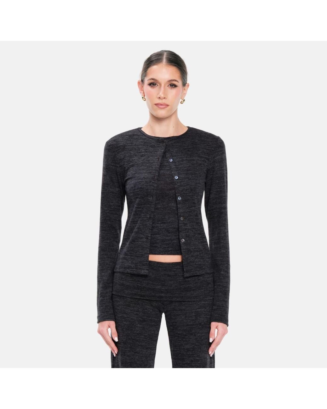 OW Collection Blue Nita Knit Cardigan