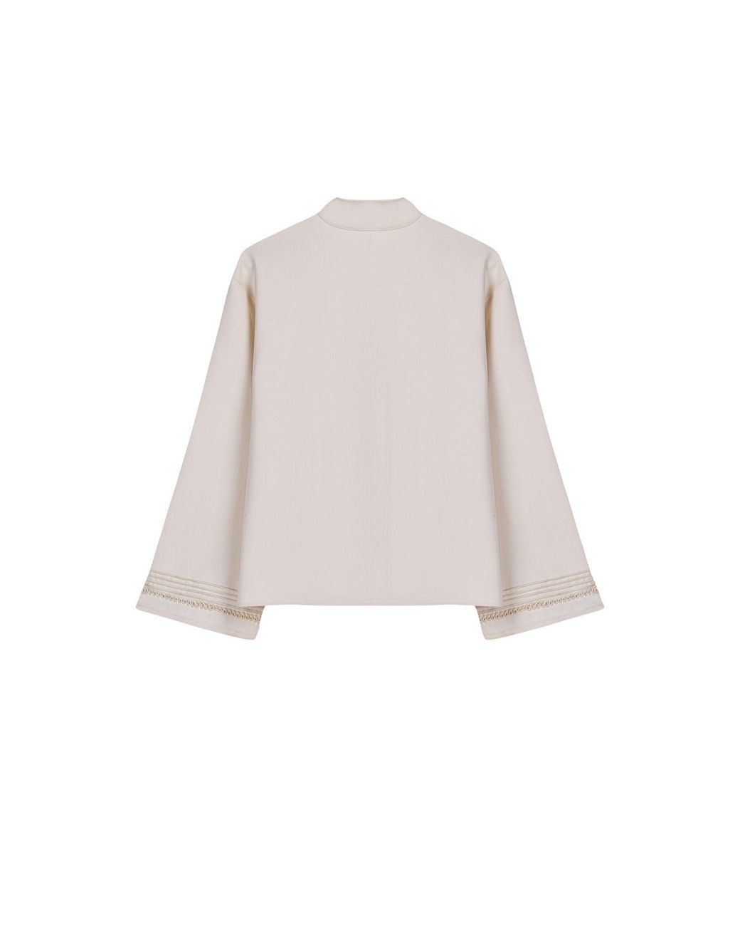 Nocturne Natural Embroidery Detail Oversized Jacket