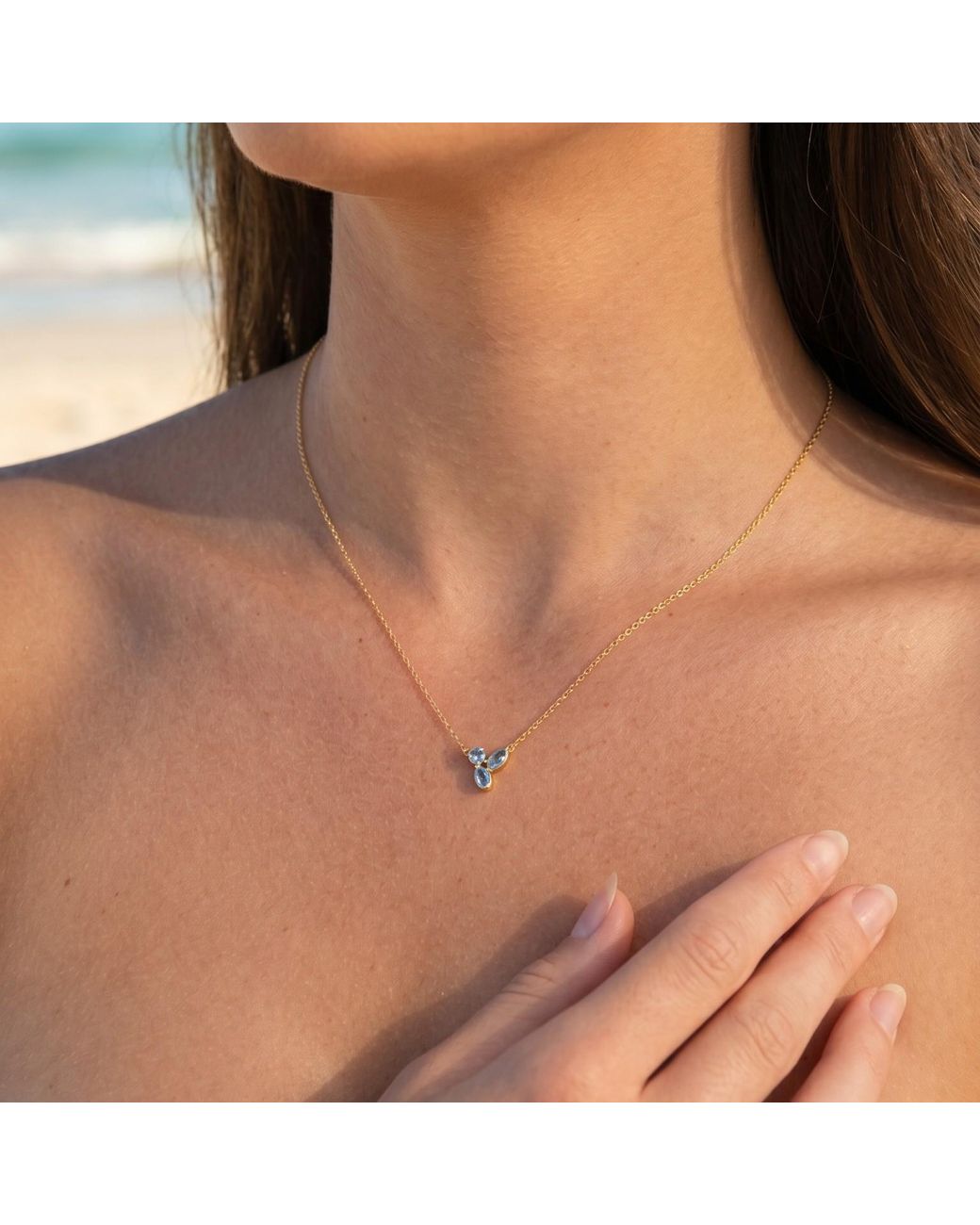 With Love Darling Metallic Water Drop Splash Necklace