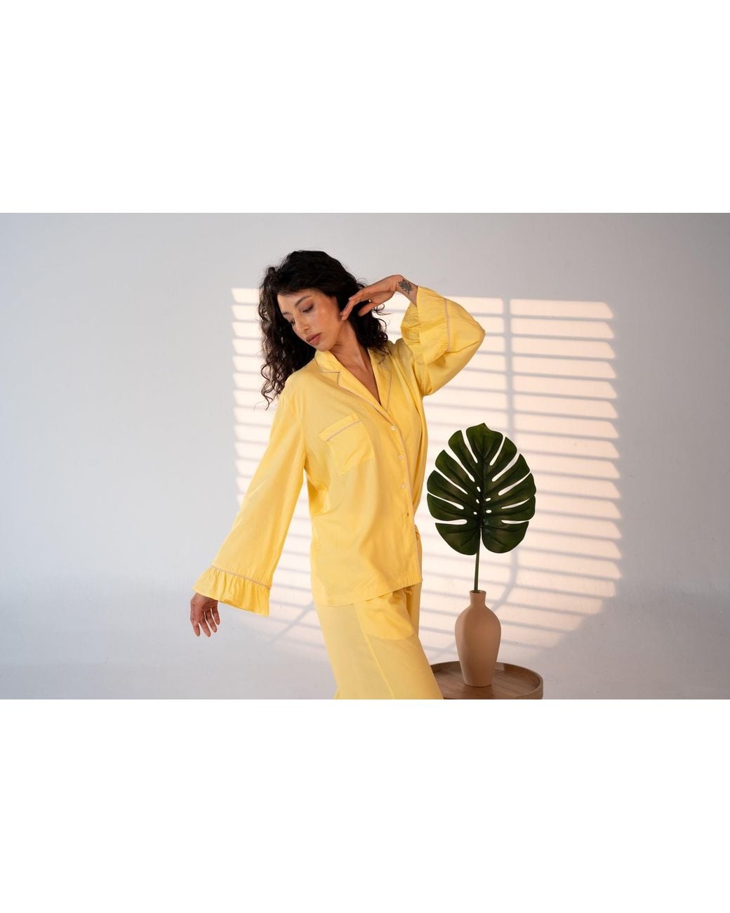 Carolina Benoit Yellow Luxury Bamboo Pajama Set