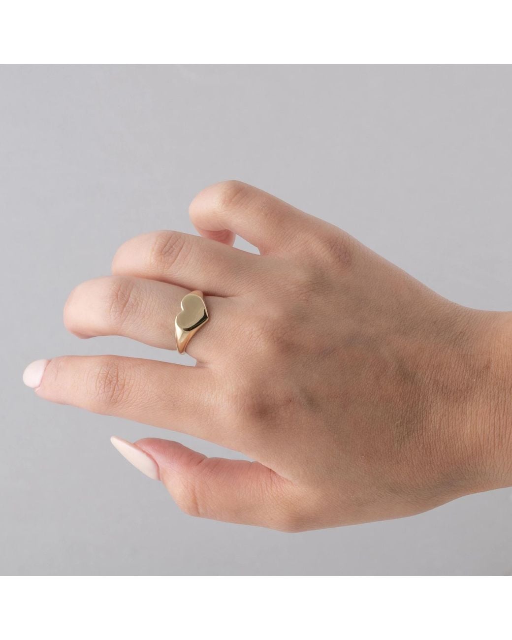 Von Treskow Metallic Heart Signet Ring
