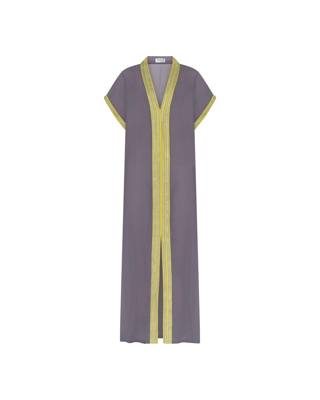 Belyed Handcraft Blue Soura – Beach Maxi Chiffon Kaftan By Belyed