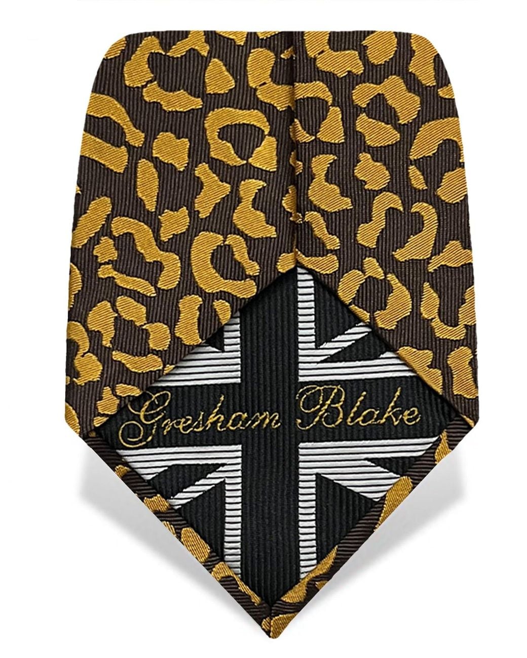 Gresham Blake Metallic Leopard Tie for men