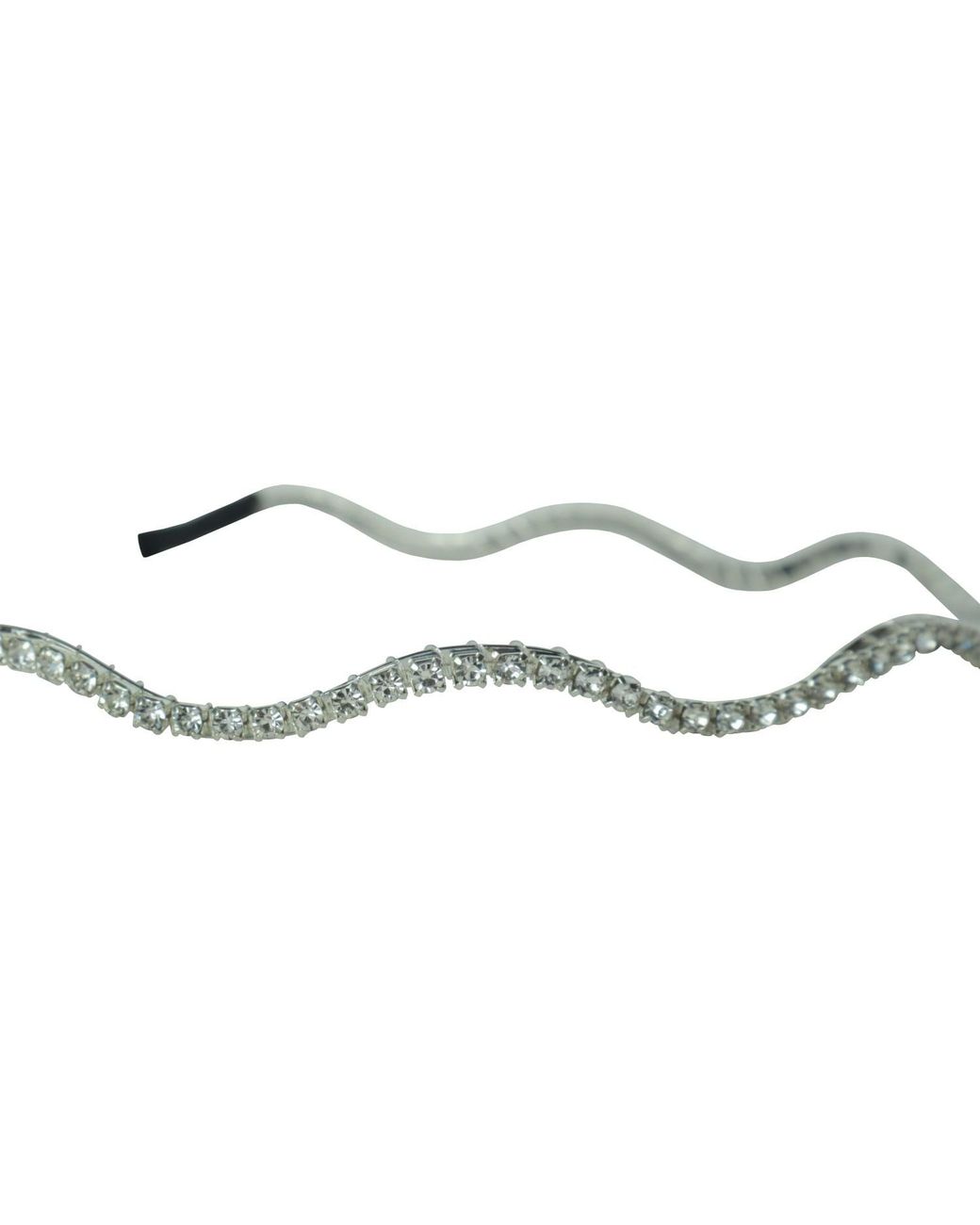 2KStyle Metallic Snake Wavy Crystal-Embellished-Tone Headband