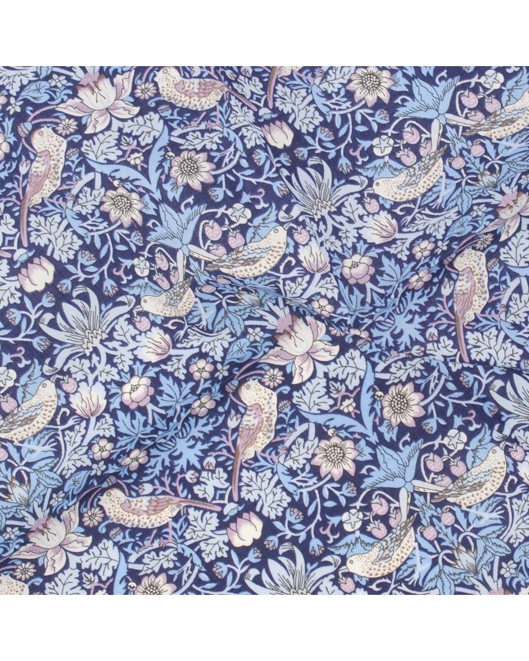 LE COLONEL Blue Liberty Persian Strawberry Thief Tie for men
