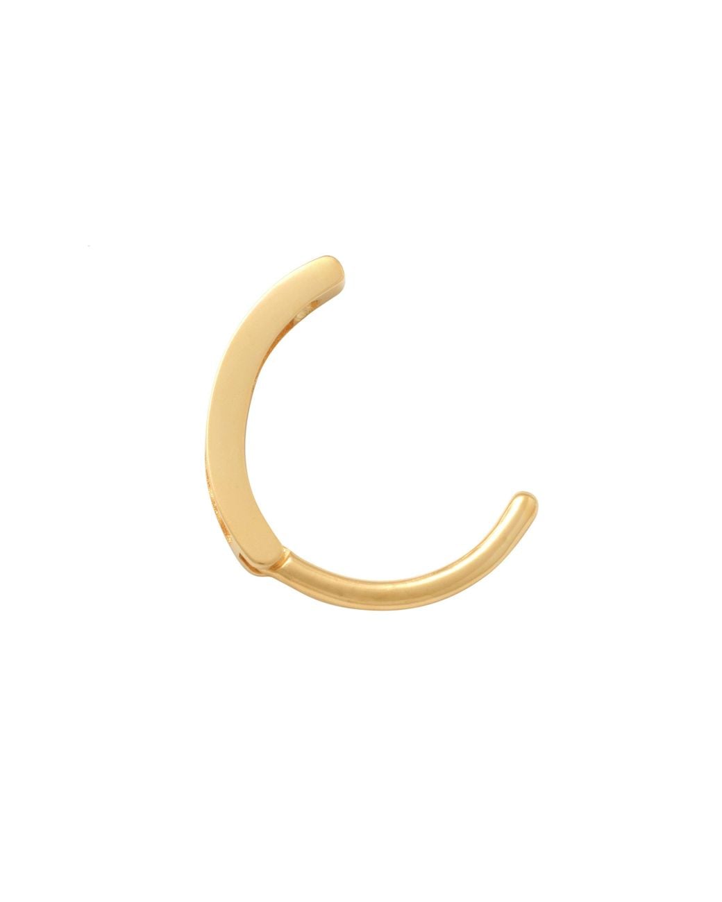 Zahav Jewelry White 10K Solid Clicker Belly Hoop