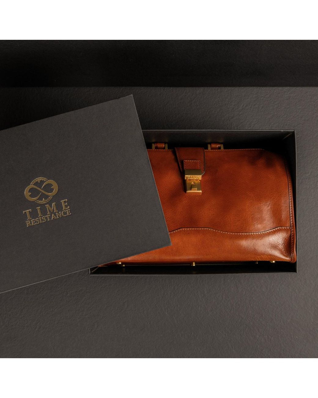 Time Resistance Brown Small Leather Doctor Bag For