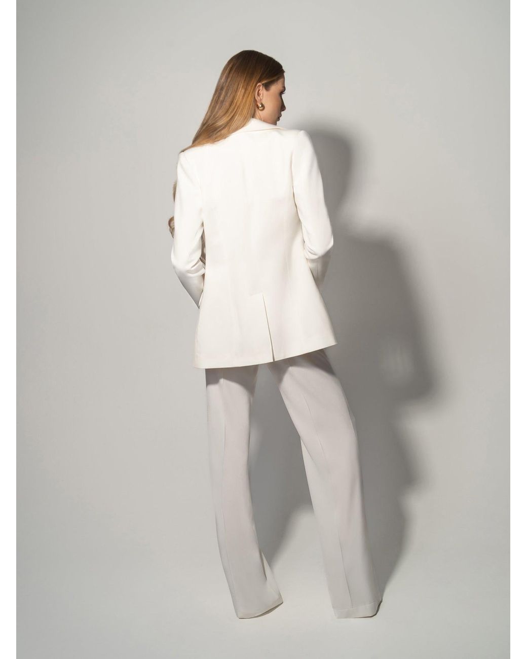 Tia Dorraine White Classic Chic Tailored Suit