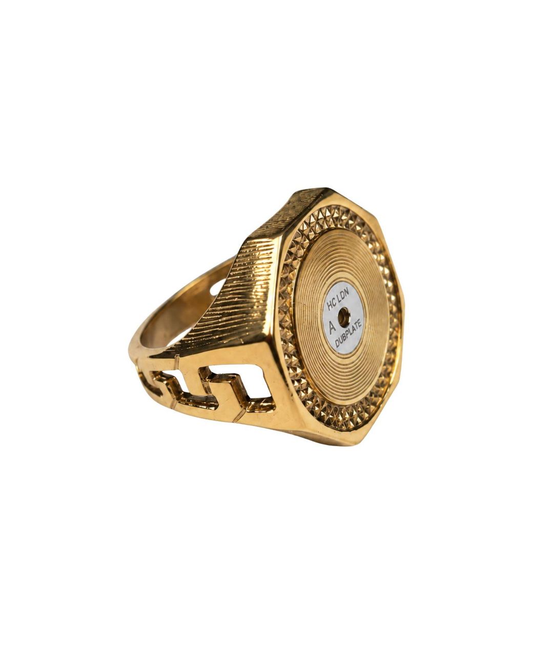 Hoops + Chains LDN Metallic Vinyl Record Sovereign Ring
